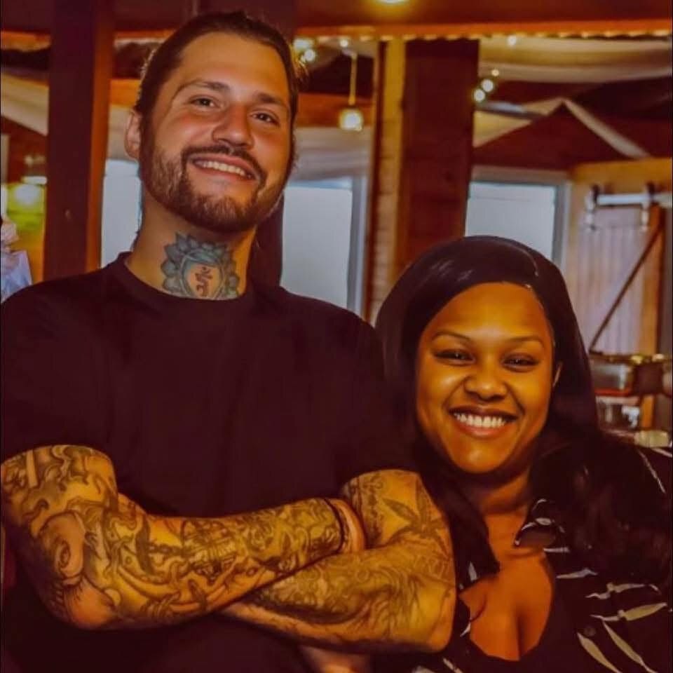 Travis with his partner.